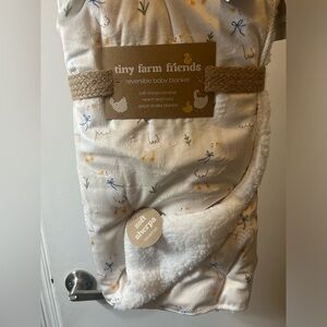 Tiny Farm Friends Reversible Duck Baby Blanket